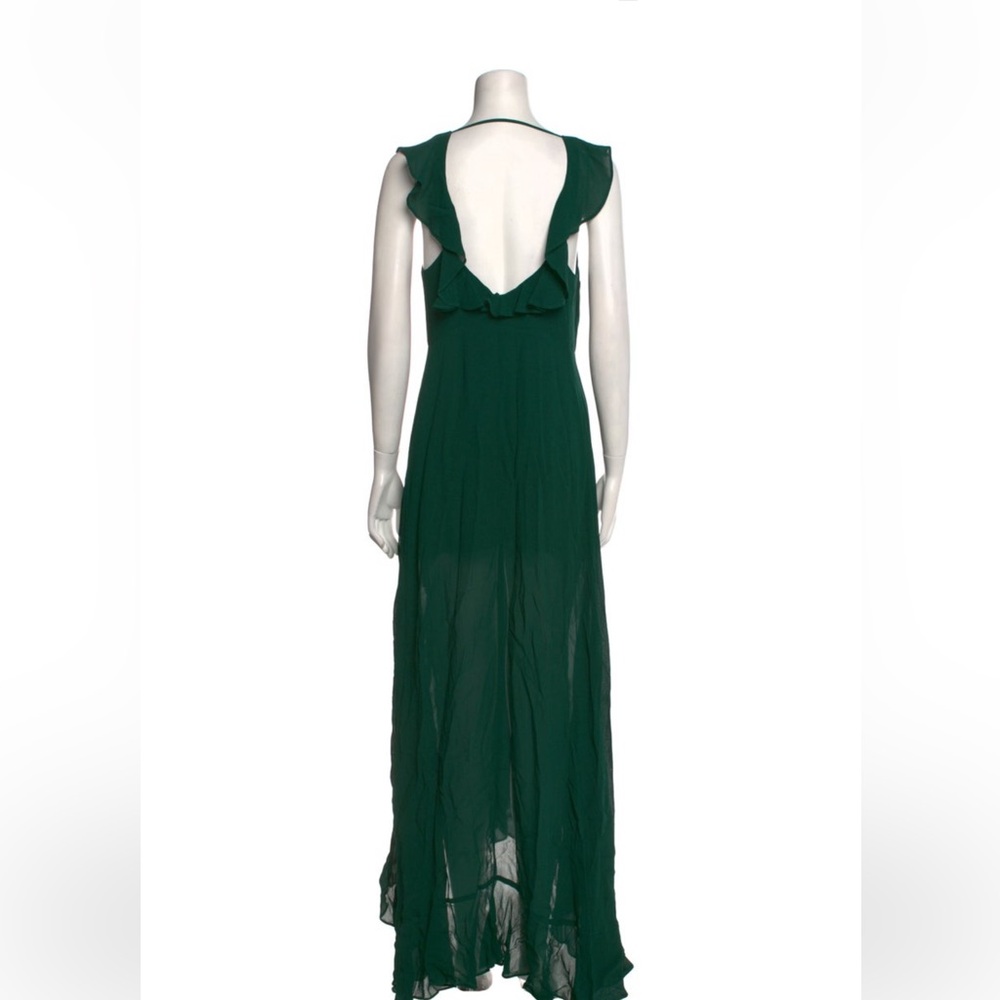 Reformation Green Ruffle Dress - Picture 13 of 13